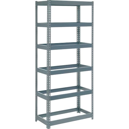 Global Industrial Extra Heavy Duty Shelving 36W x 24D x 60H With 6 Shelves, No Deck, Gray B2297636